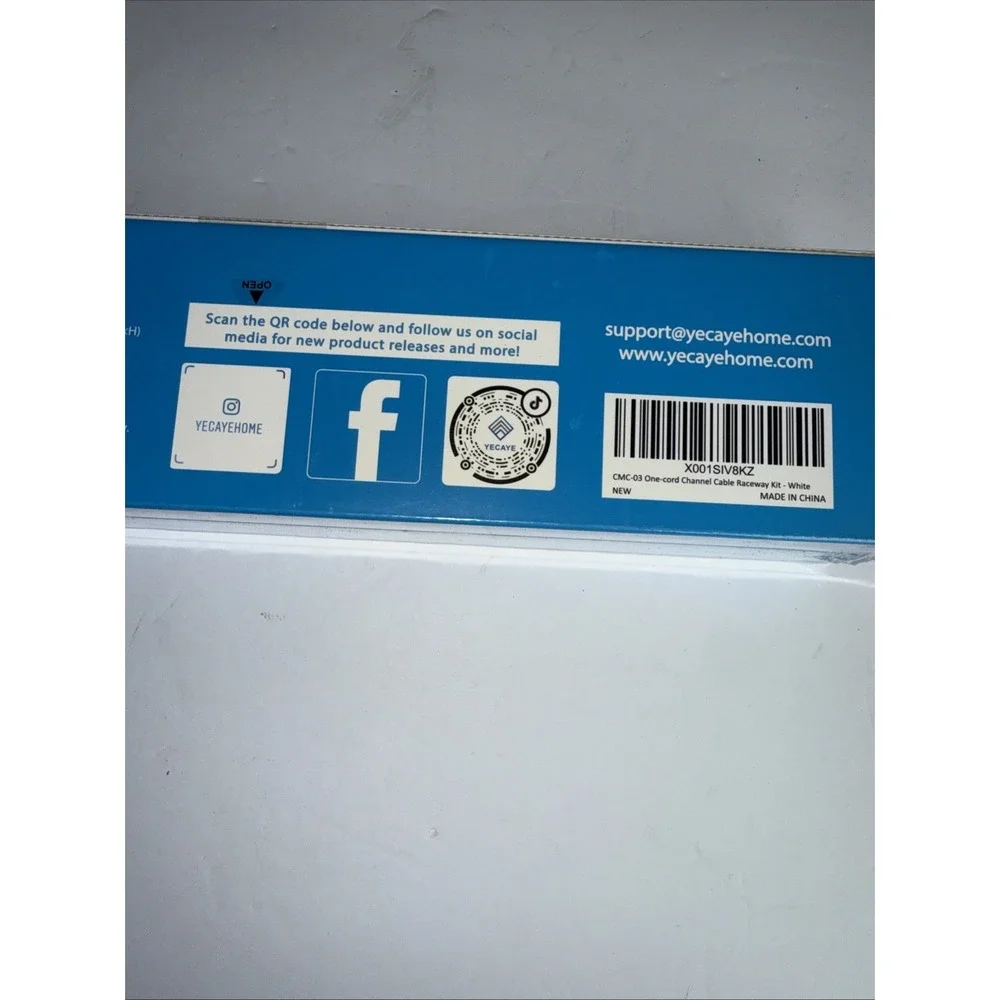 NEW 125in Cord Hider -‎ Yecaye One-Cord Channel Cable Concealer - Cord Cover